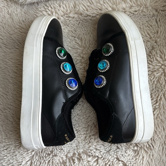 Kurt Geiger Kids Black Sneakers with Colorful Gems - Picture 6 of 8